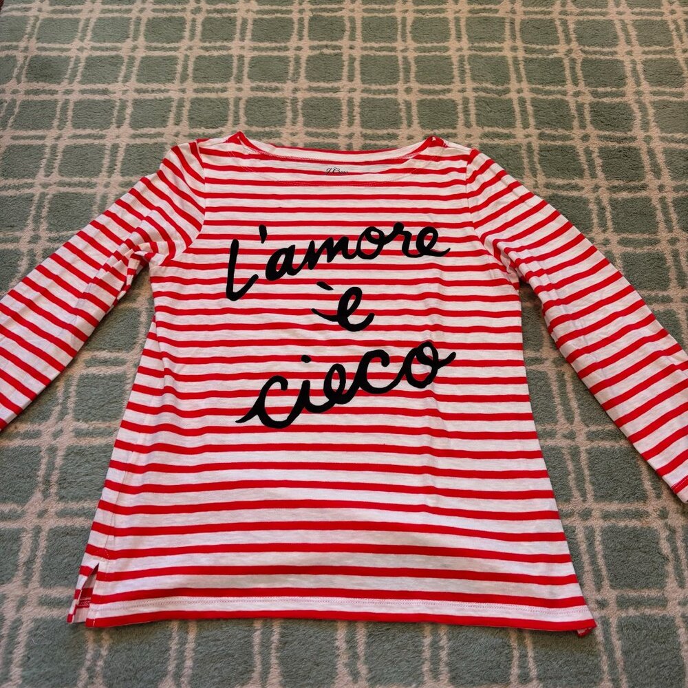 J.Crew french, striped, boatneck